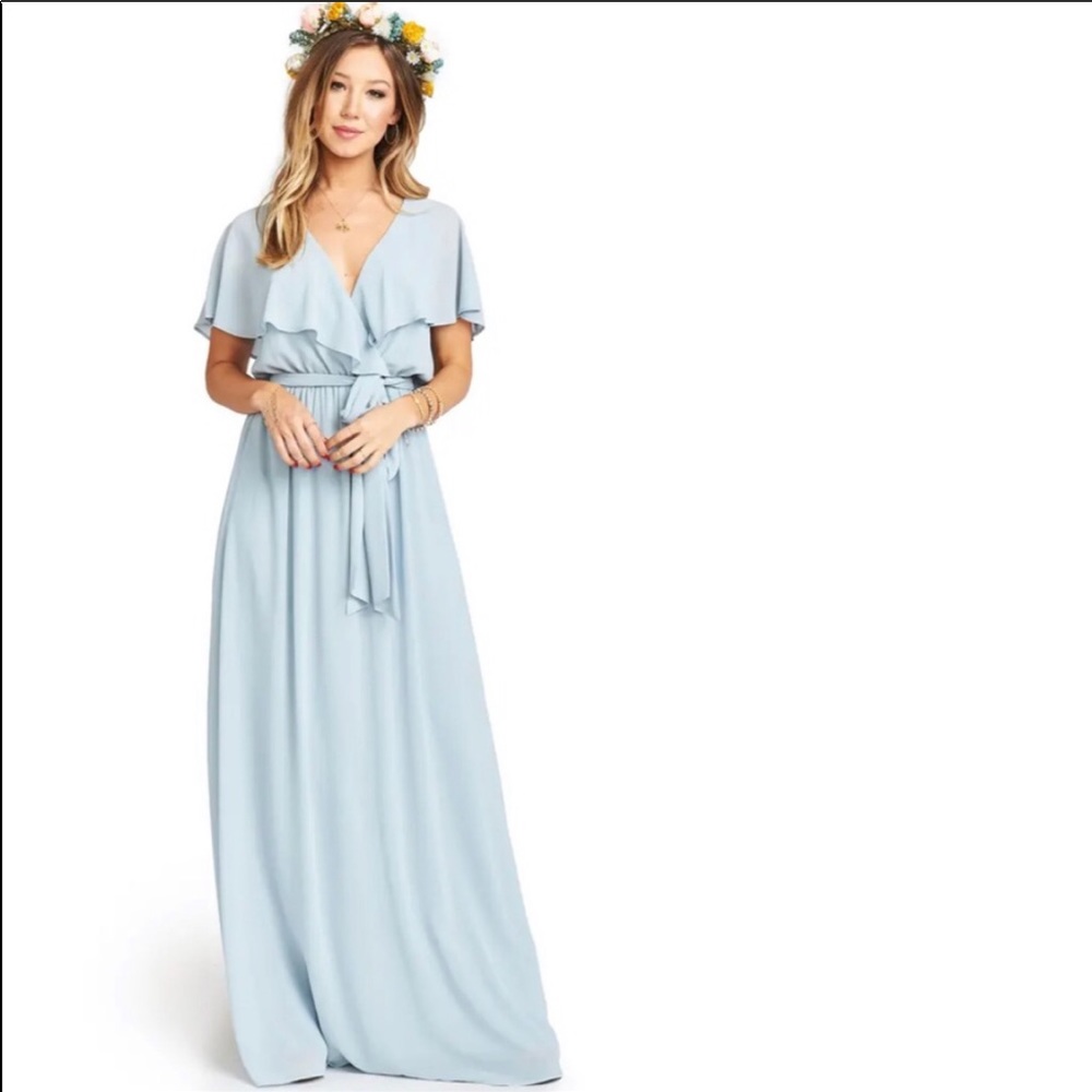 NEW Show Me Your MuMu Audrey Maxi Dress Steel Blue